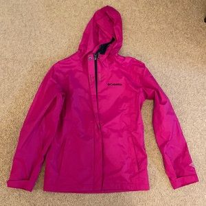 Girls Columbia Pink Rain Jacket